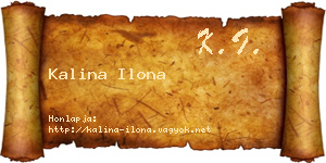 Kalina Ilona névjegykártya