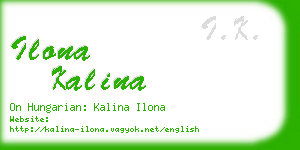 ilona kalina business card